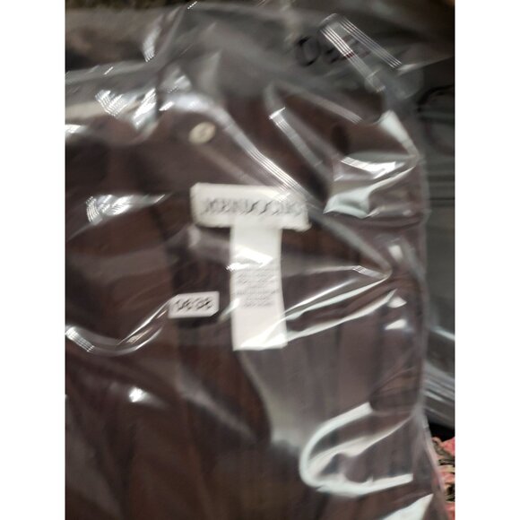 Mendocino Womens V-Neck Cable Knit  Cardigan Sweater 100% Cotton Brown  Xlarge - Picture 8 of 8